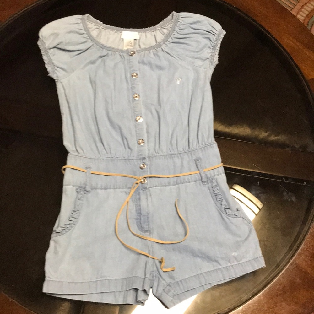 😋Guess Jeans Belted Cotton Chambray Romper😋 10